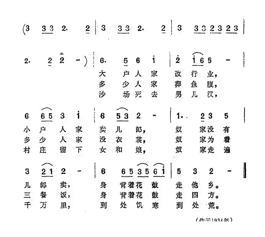 新凤阳歌（影片《大路》插曲）