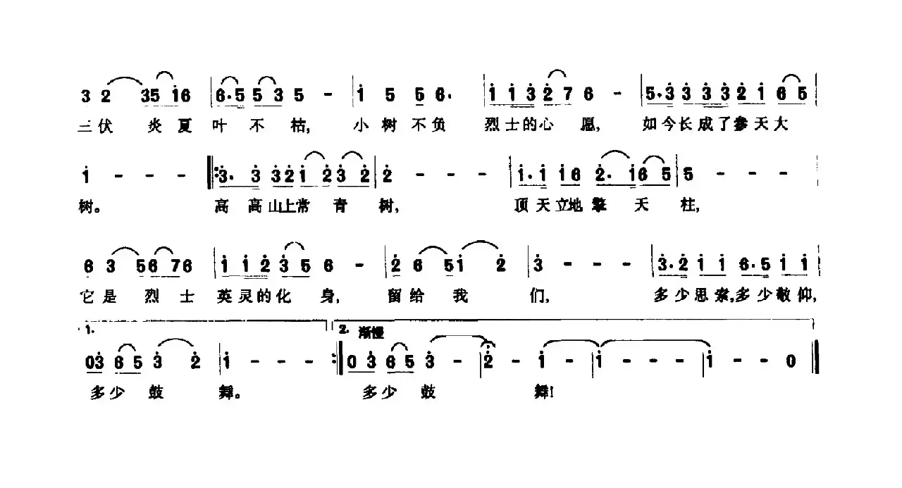 高高山上常青树