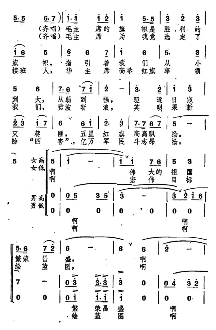 永远高举毛主席的伟大旗帜 