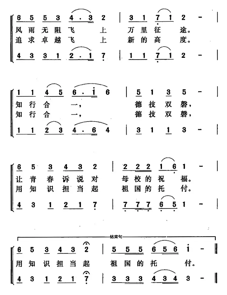 我们从这里起飞（陈帆 郑俊钦词 唐晓鸣 陆小兵曲）