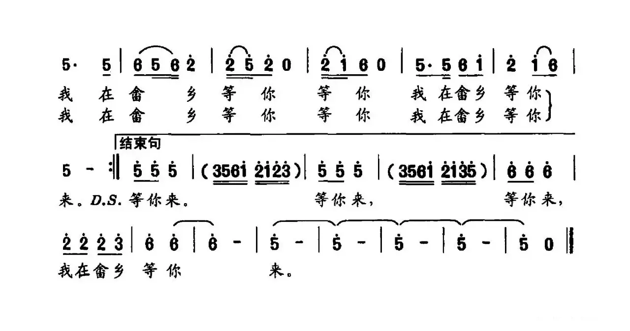 我在畲乡等你来（杜建军词 雷桂榕曲）