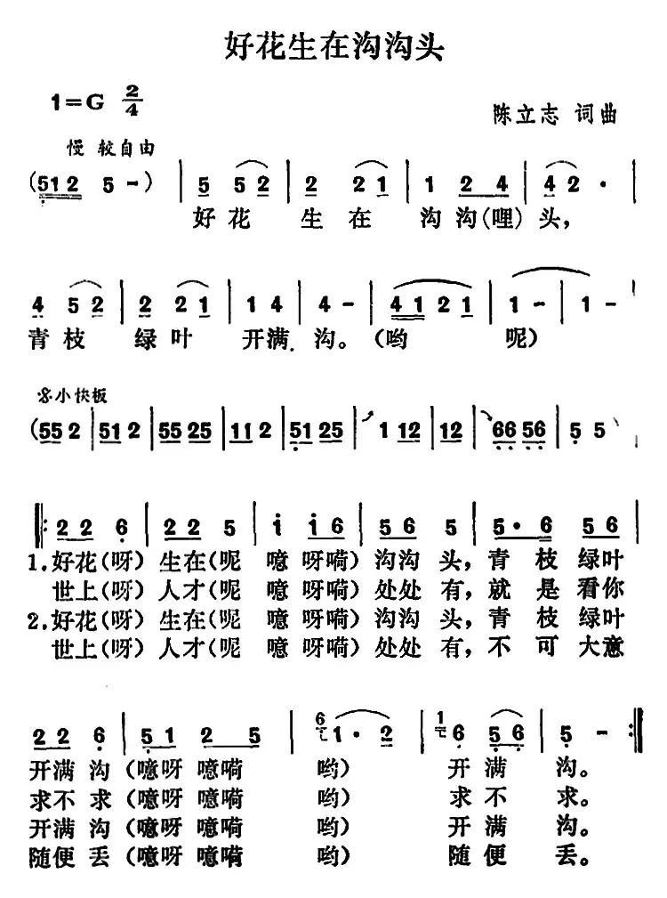 好花生在沟沟头