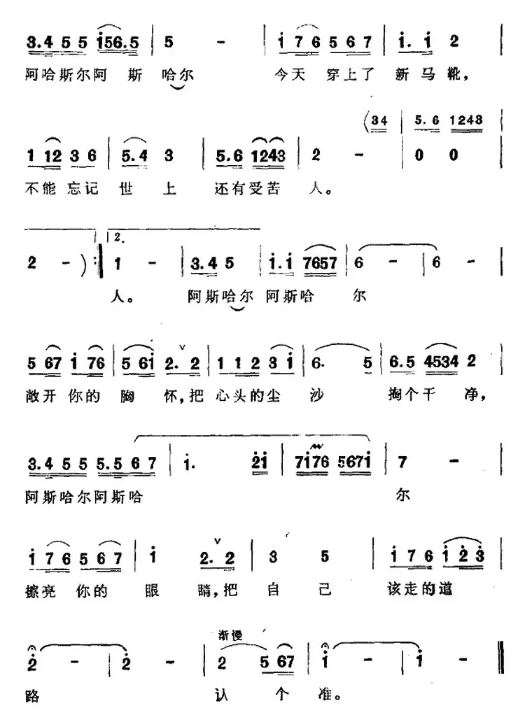 不能忘记根本（歌剧《阿依古丽》选曲）