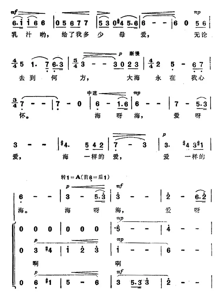 海一样的爱 （《海上生明月》音乐故事片歌曲）