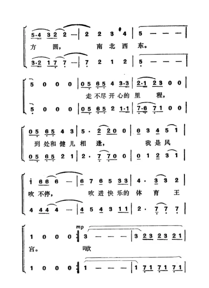 风吹两万里（电视片《走马体坛两万里》主题歌）