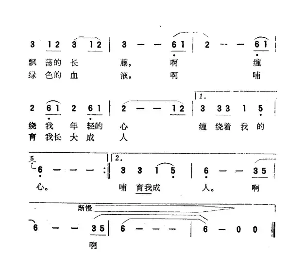 静静的密林（李建峰词 邝潞曲）