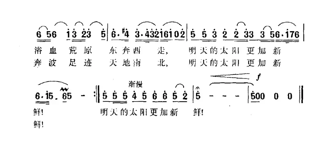 明天的太阳（电视剧《浴血荒原》主题曲）