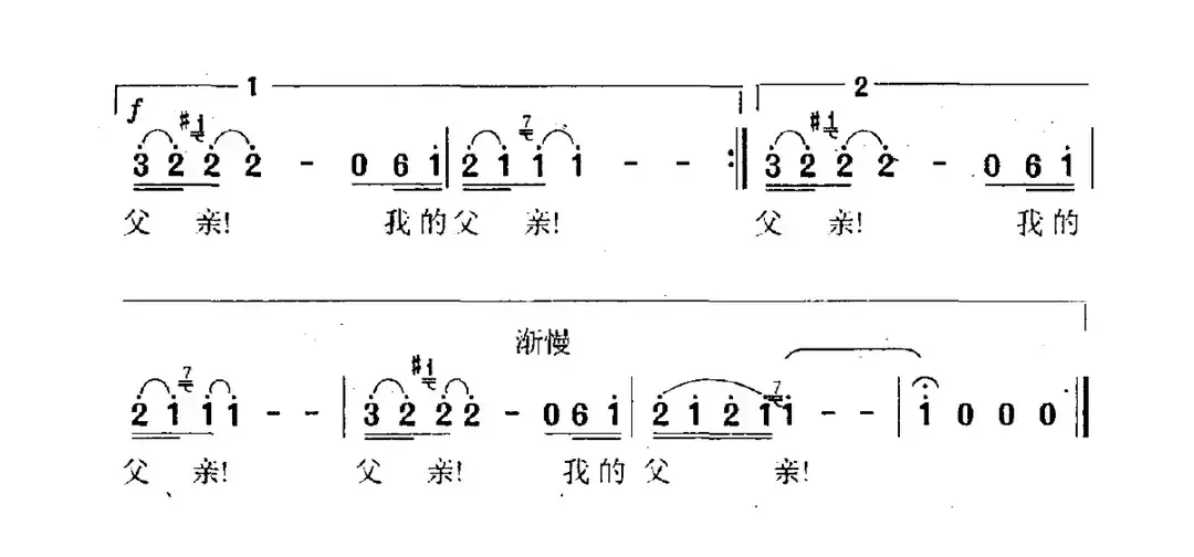 父亲（陈彦词 侯玉峰曲）