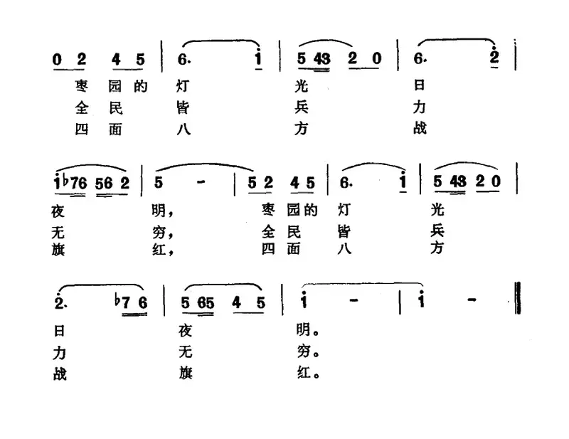 枣园的灯光（大合唱《战旗颂》选曲）