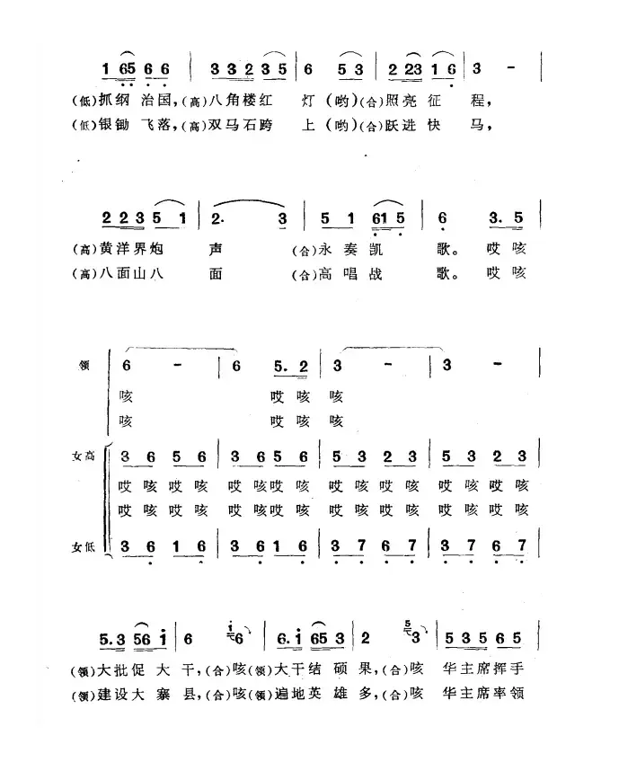 井冈儿女学大寨