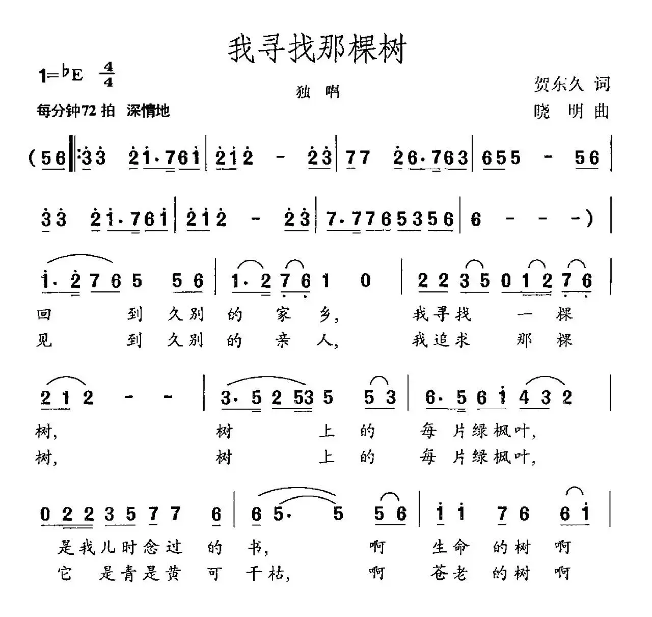 我寻找那棵树