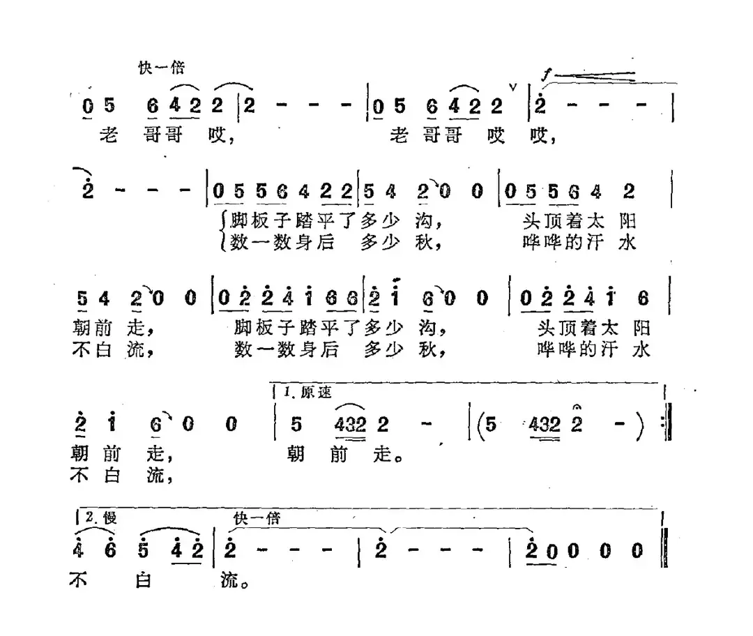 老哥哥（王宝峰词 奇峰曲）