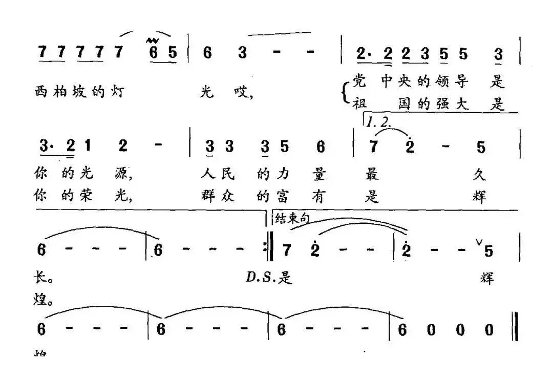 西柏坡的灯光（刘薇词 王路明曲）