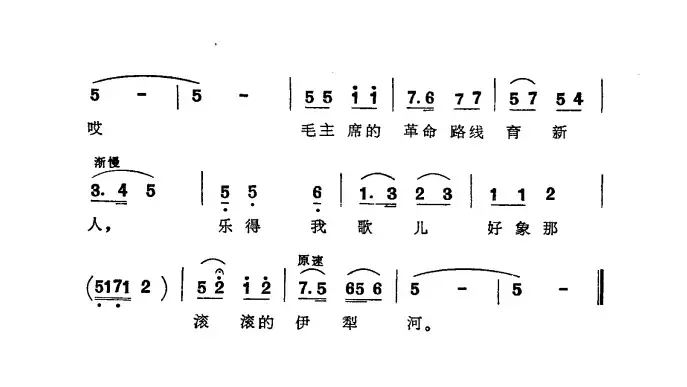 知识青年来到伊犁河