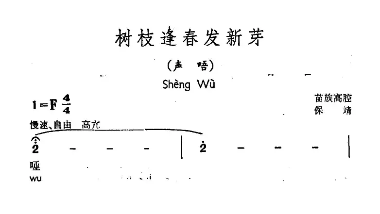 树枝逢春发新芽（声唔、苗族高腔）