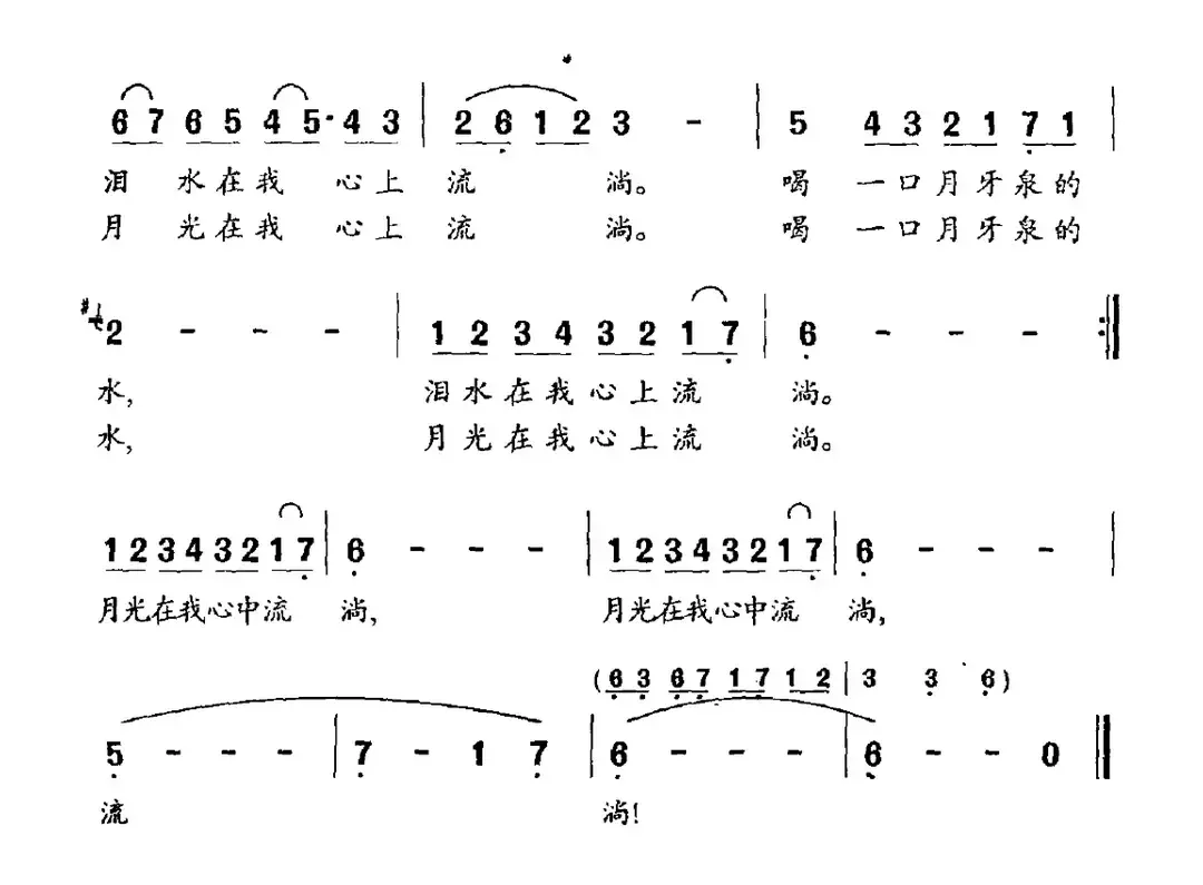 月牙泉（陈佑松词 李馨生曲）