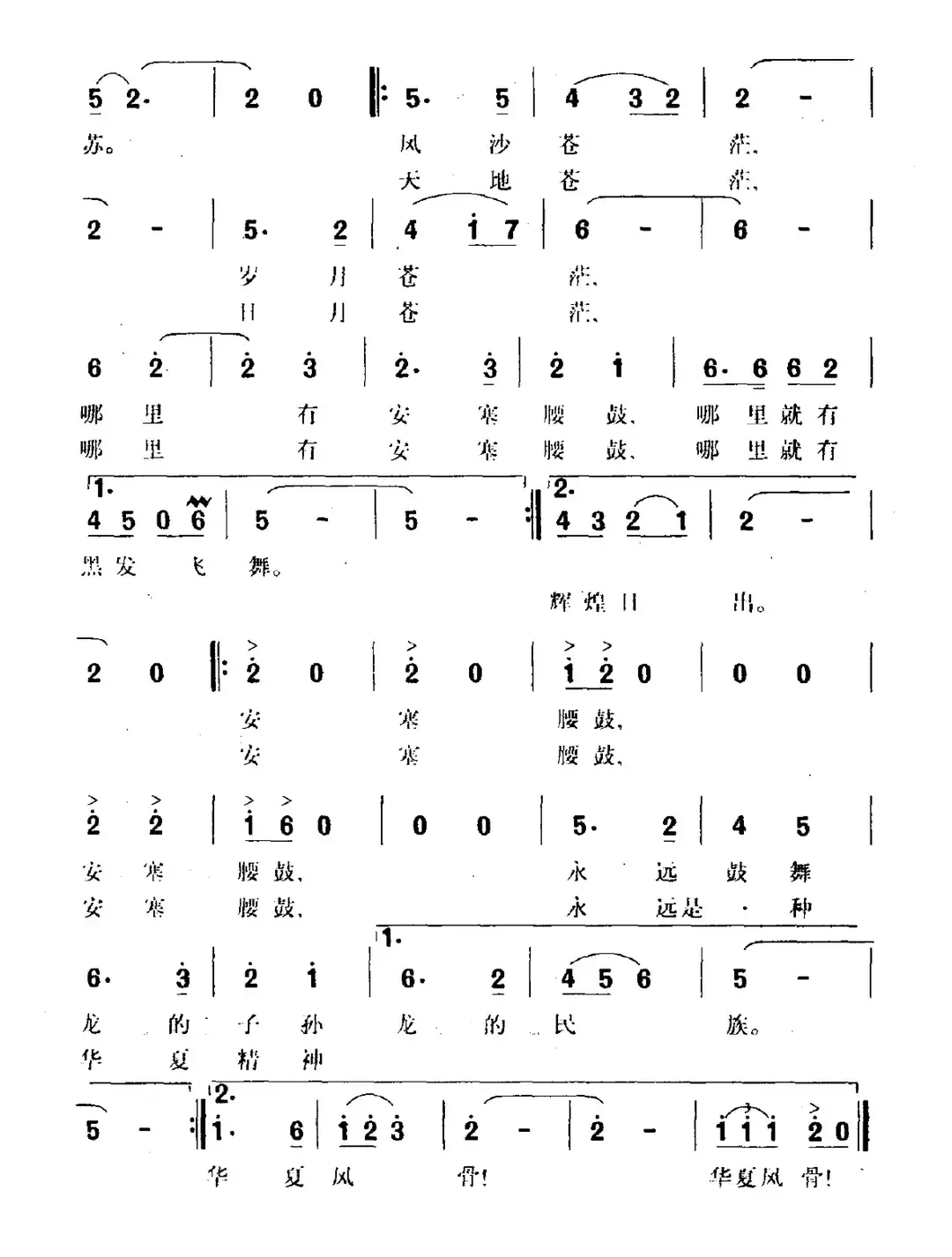 安塞腰鼓（陈道斌词 徐邦杰曲）