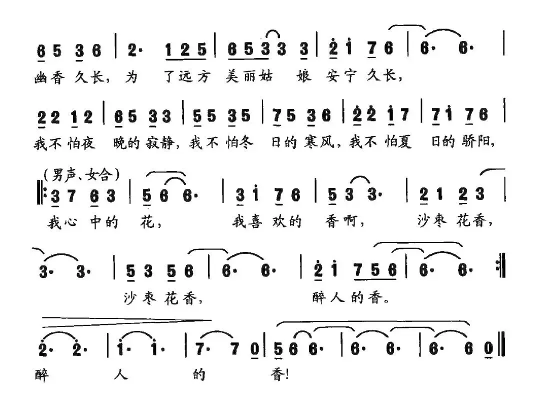 军营沙枣花香（瞿勤词 瞿勤曲）