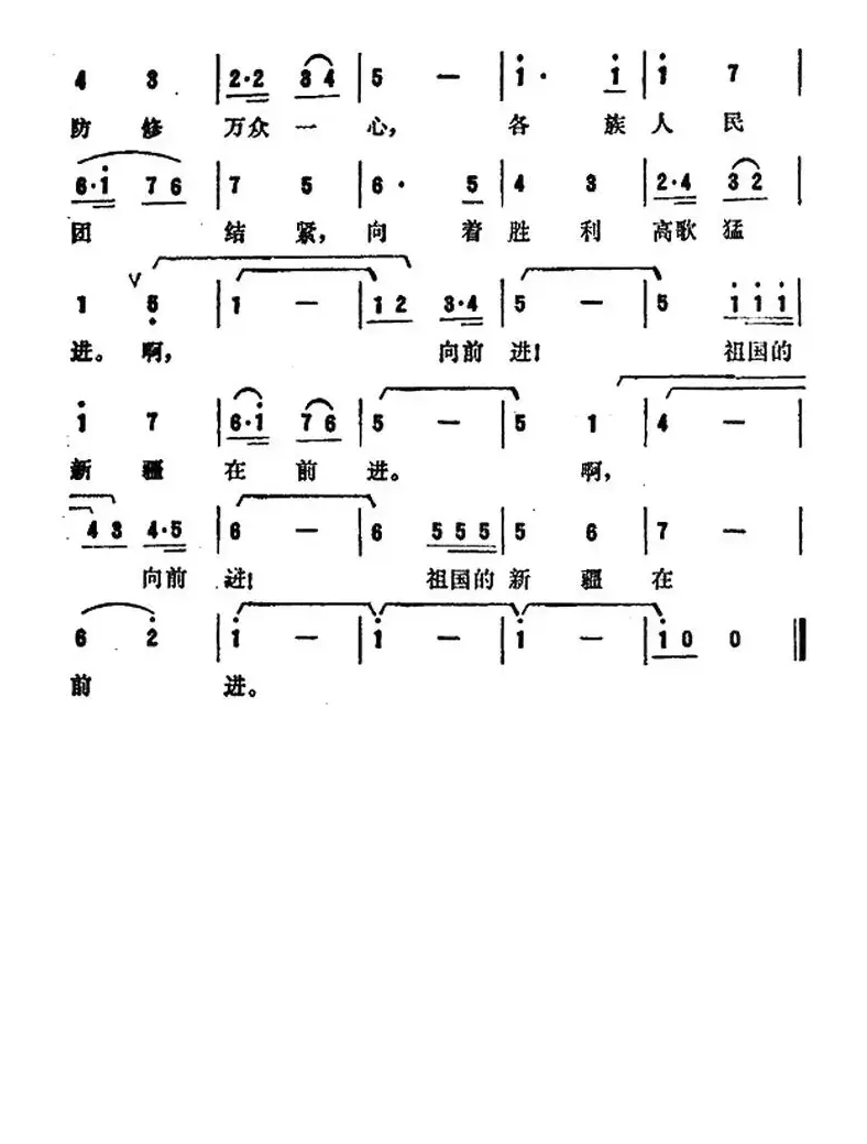 祖国的新疆在前进（纪录片《团结战斗的新疆》插曲）