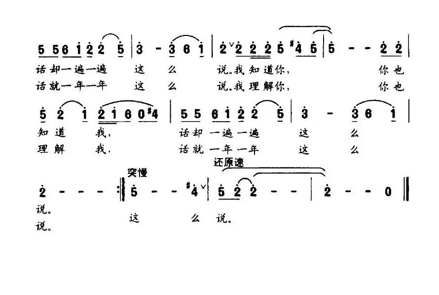 话就这么说（张枚同词 应锡恩曲）