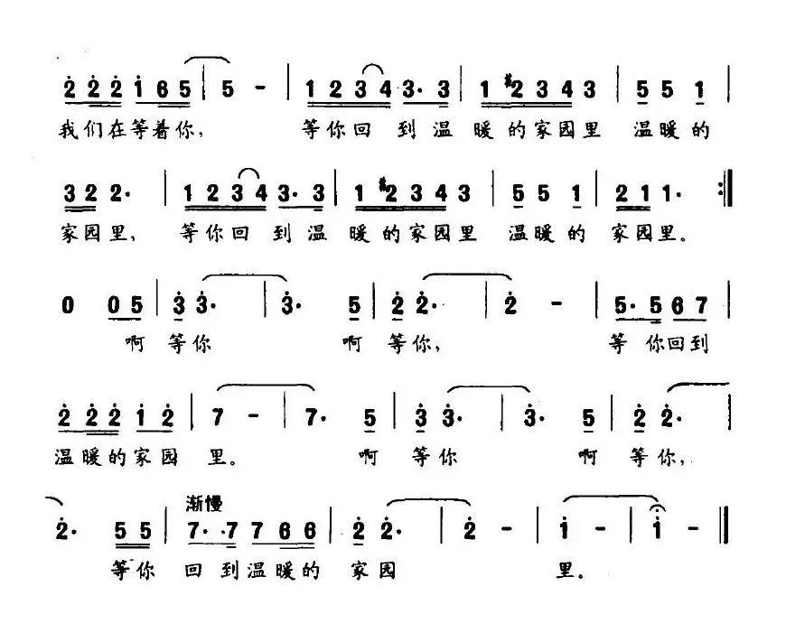 等你（陈晓杰词 殷景阳、张长松曲）