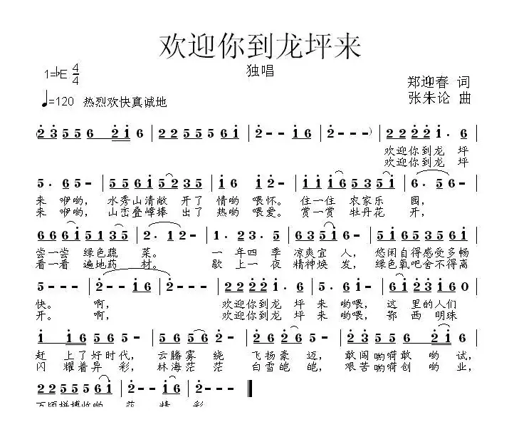 欢迎你到龙坪来