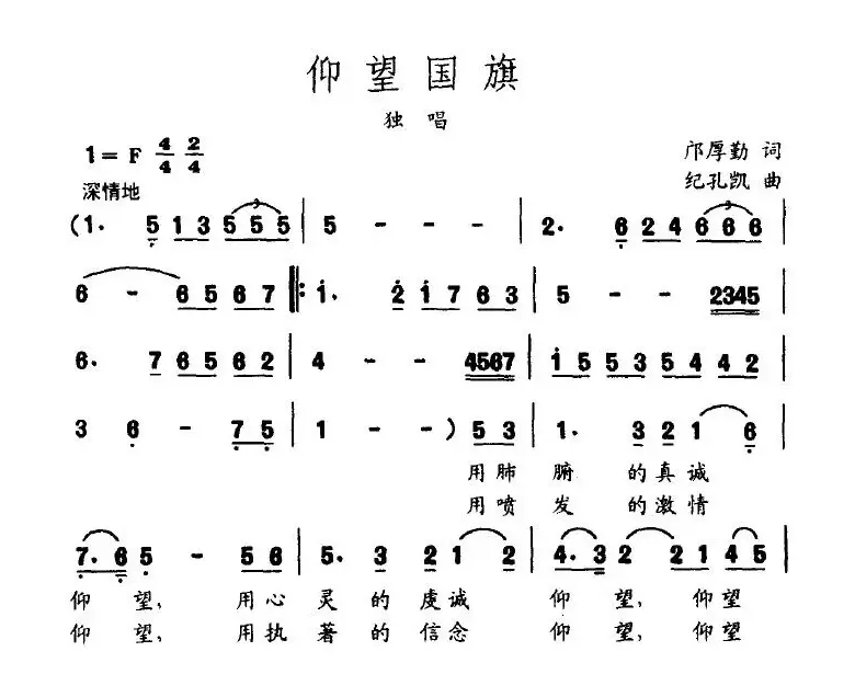 仰望国旗