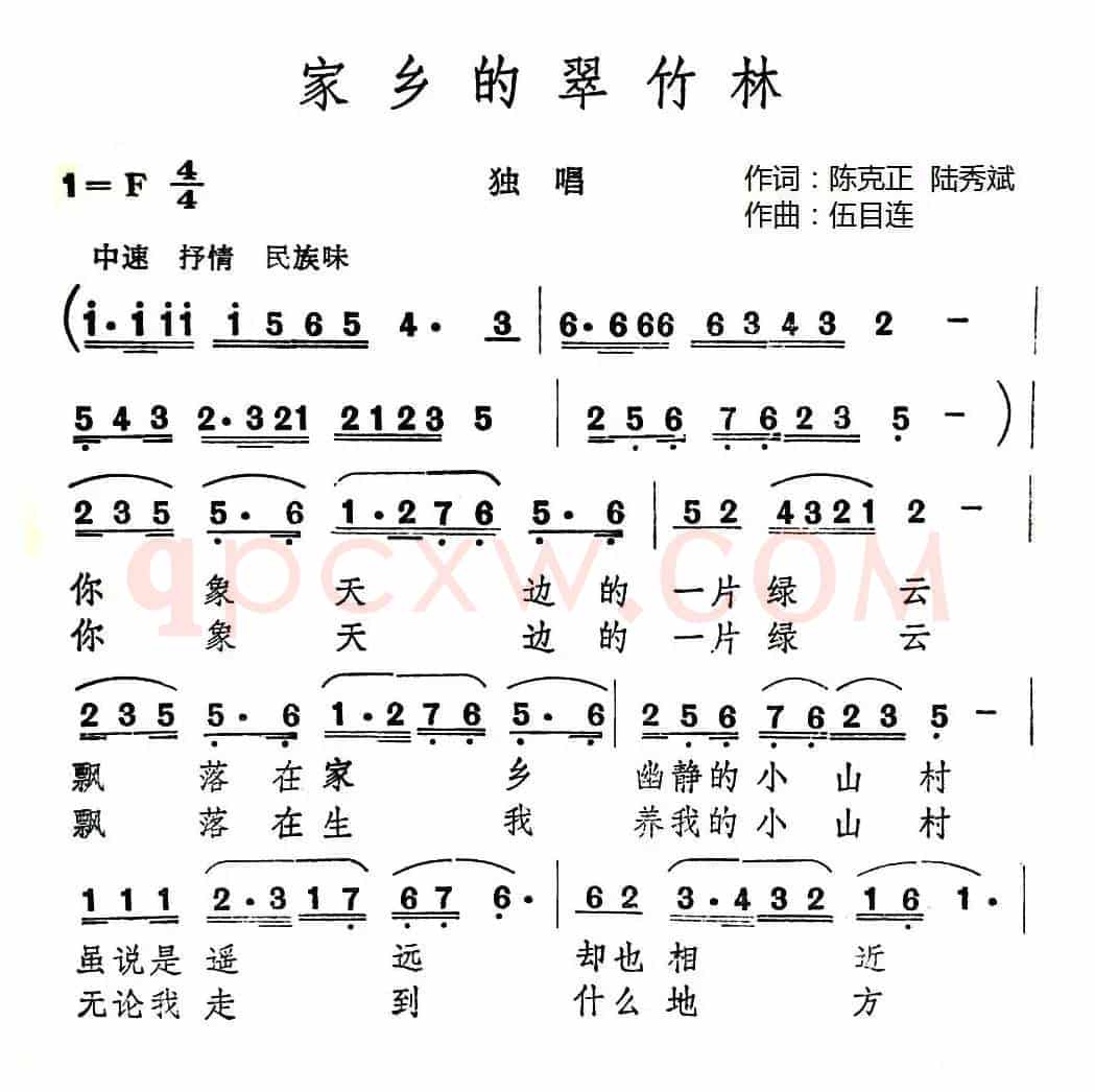 家乡的翠竹林