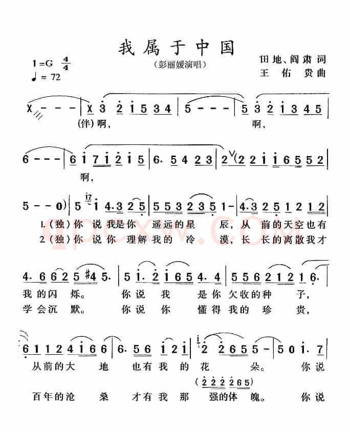 我属于中国