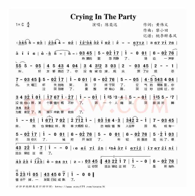 Crying In The Party