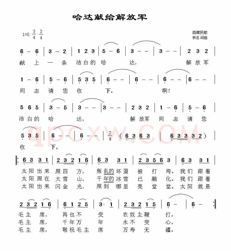 哈达献给解放军