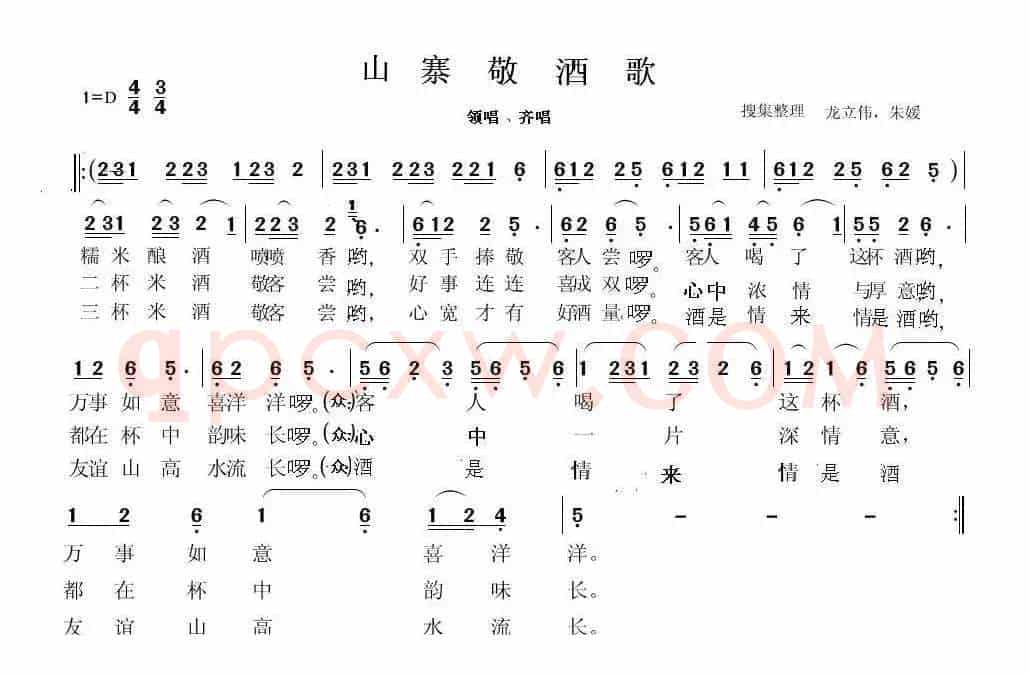 山寨敬酒歌