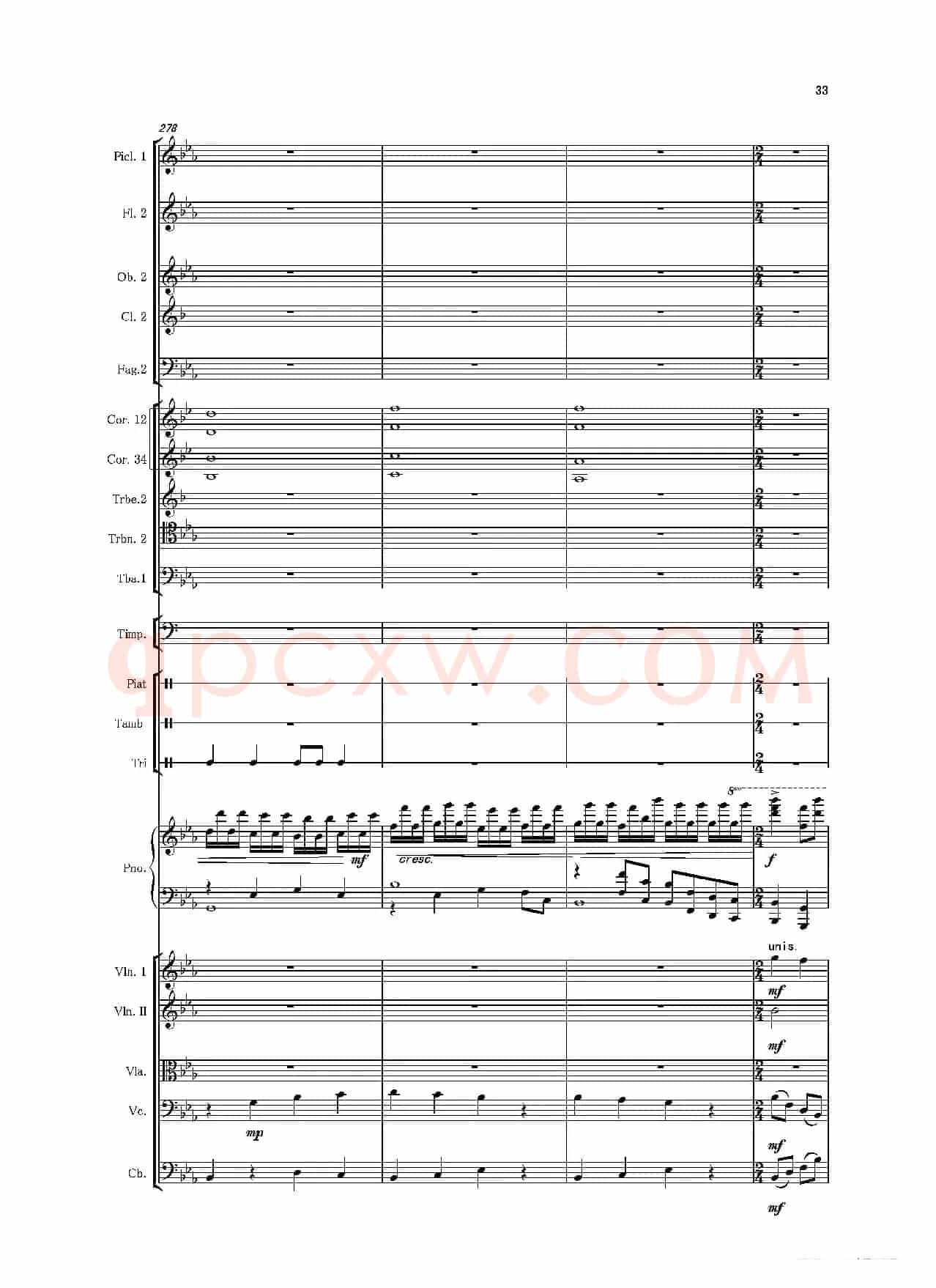 第二钢琴协奏曲（第一·二·三乐章）（管弦乐作品）