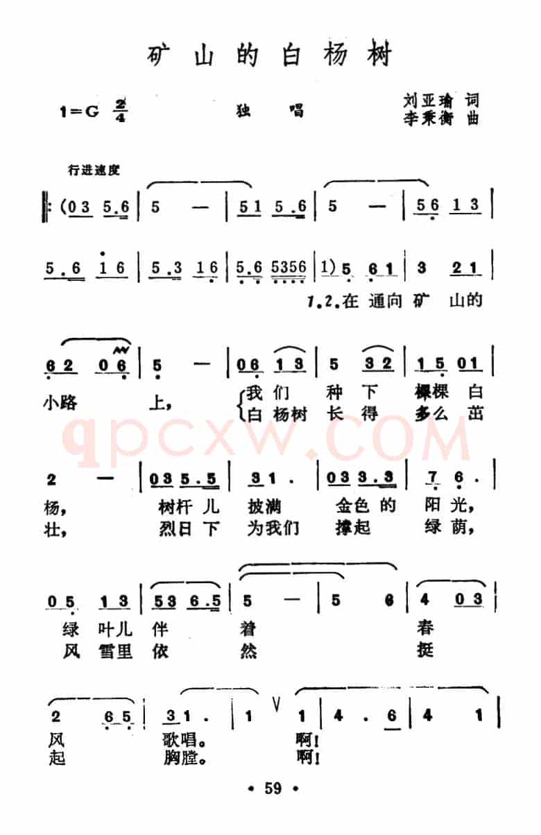 矿山的白杨树