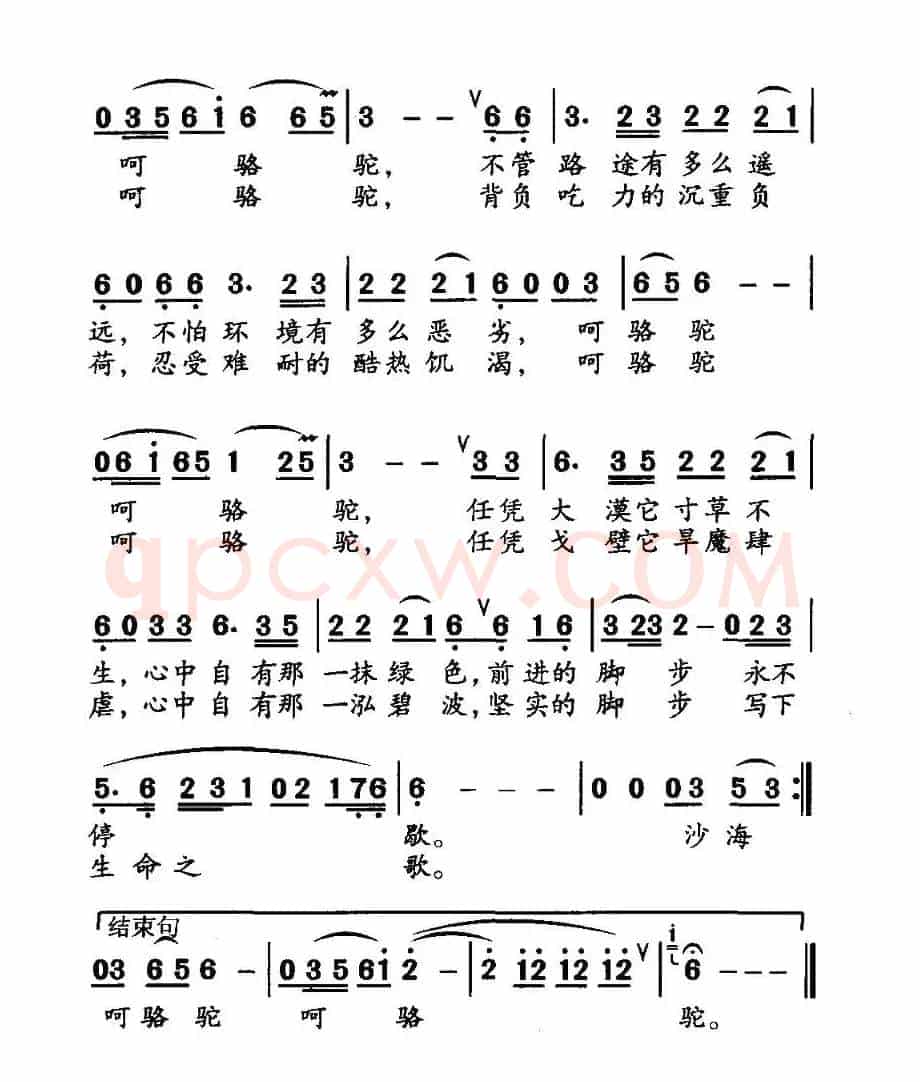 骆驼（尹作礼词曲）