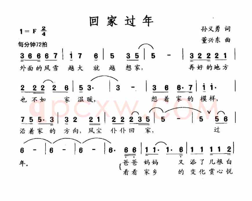 回家过年（孙义勇词 董兴东曲）