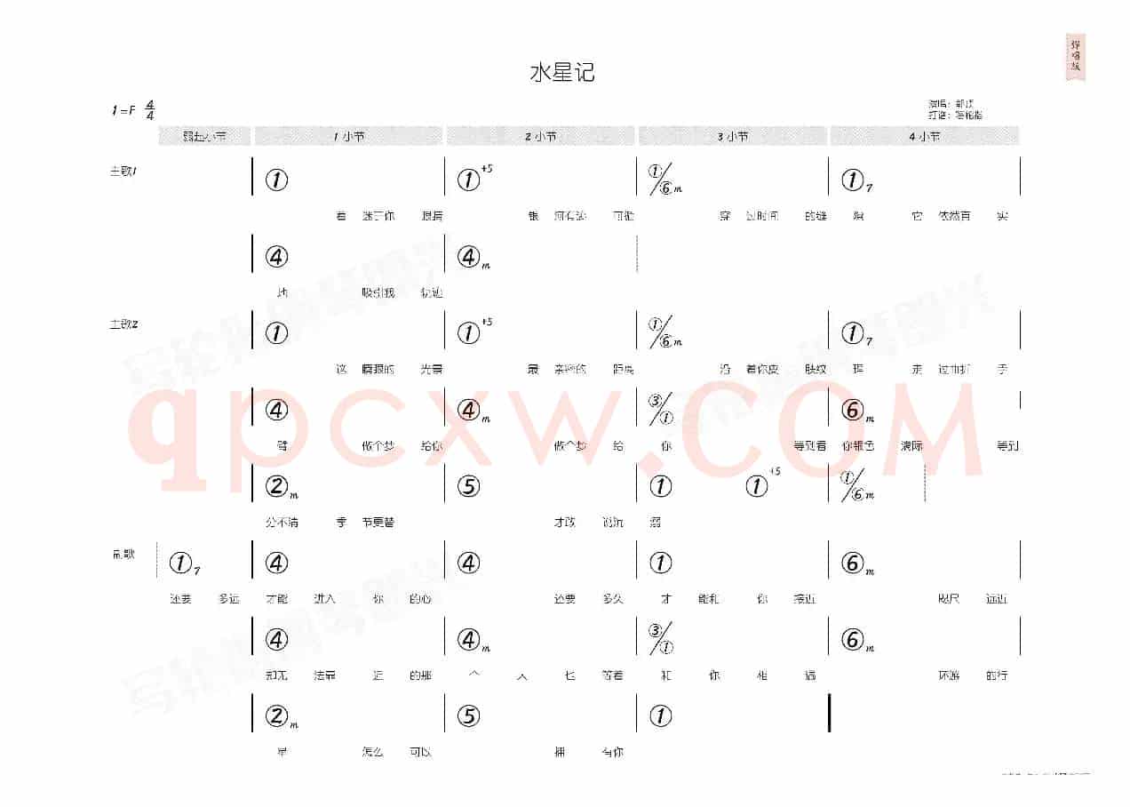 水星记（简和谱）