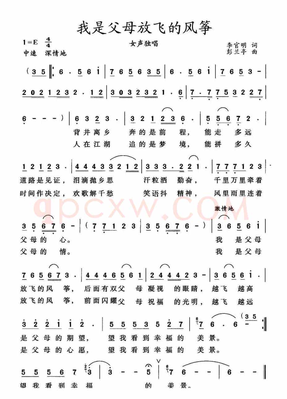 我是父母放飞的风筝