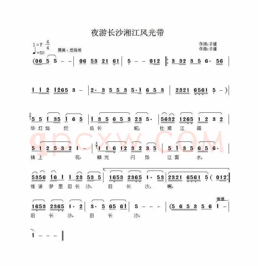 夜游长沙湘江风光带