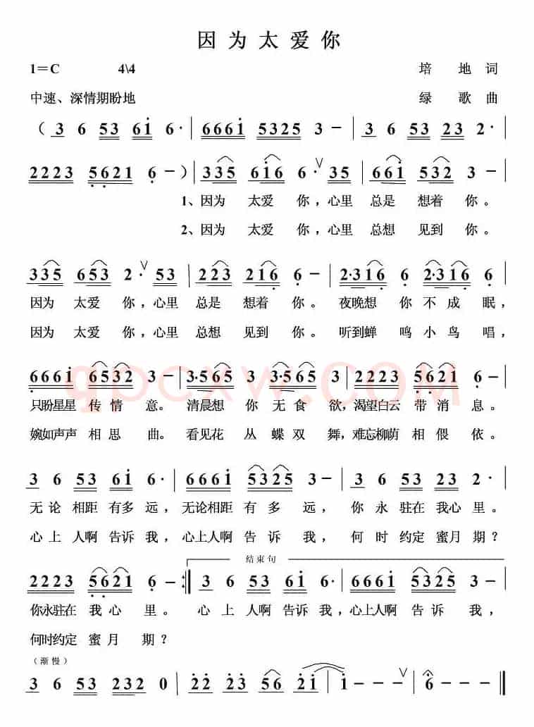 因为太爱你