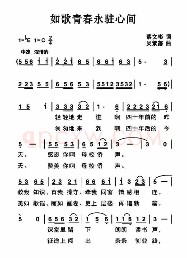 如歌青春永驻心间