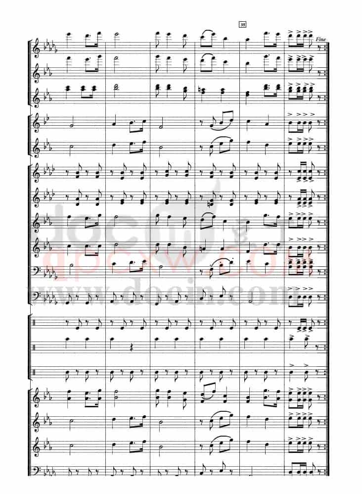 团结友谊进行曲( 军乐总谱)