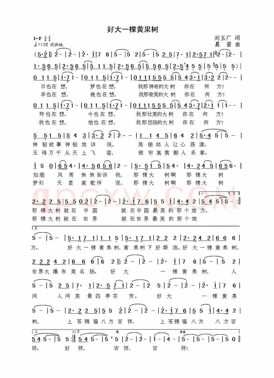 好大一棵黄果树