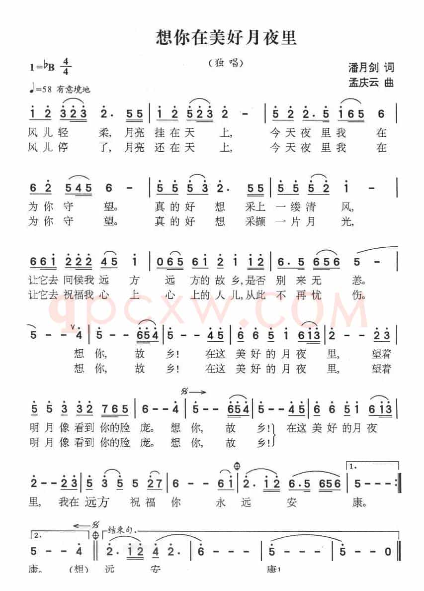 想你在美好月夜里