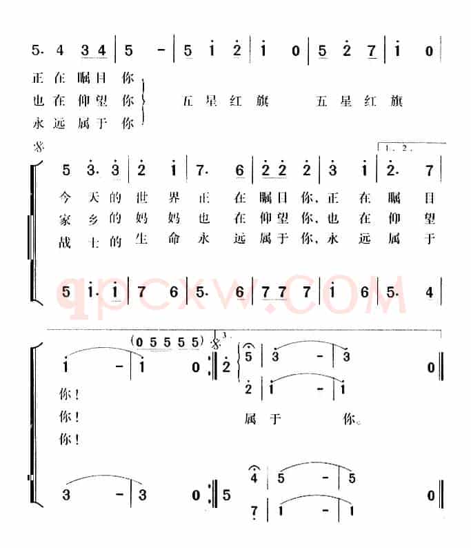 在五星红旗下