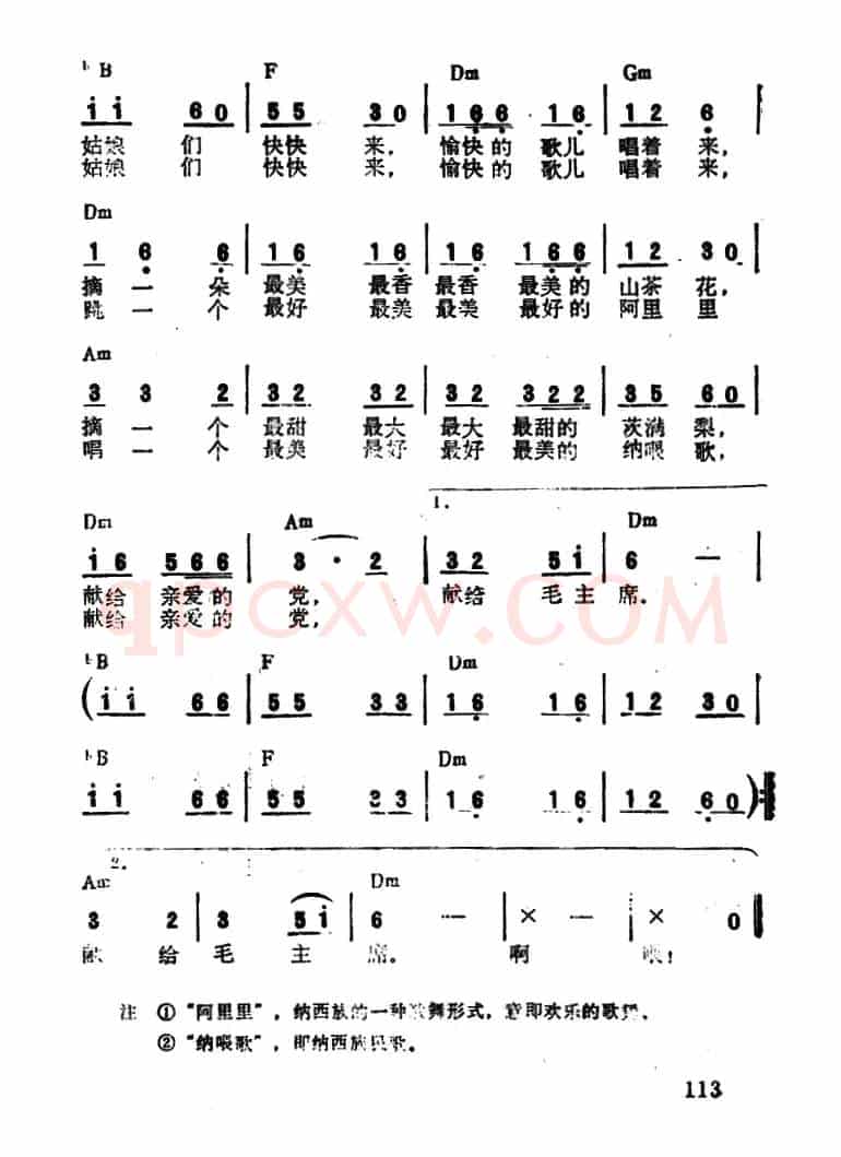 阿里里献给毛主席
