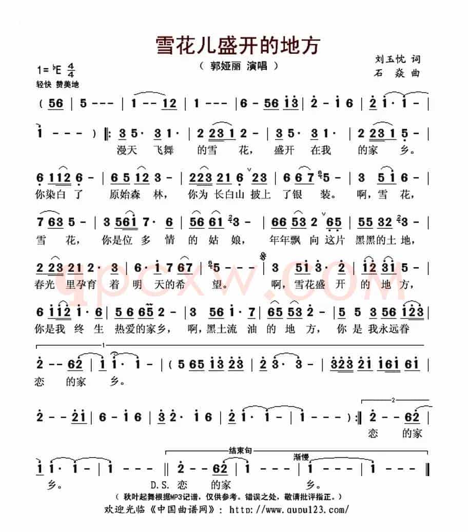 雪花儿盛开的地方