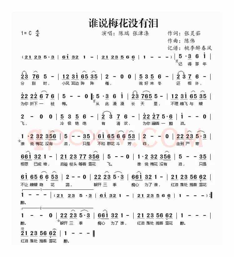 谁说梅花没有泪