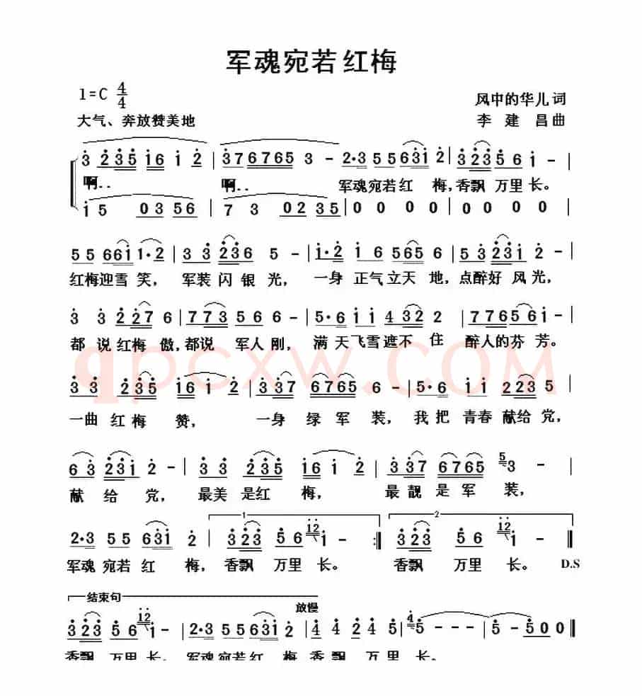 军魂宛若红梅