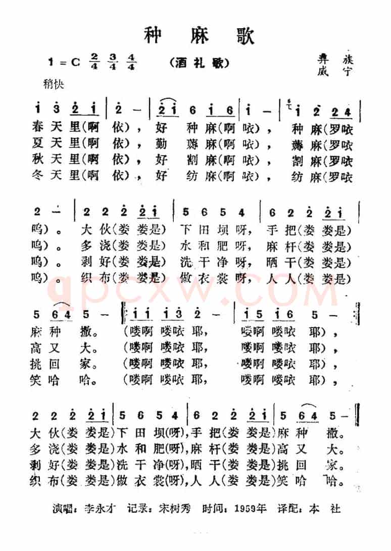 种麻歌
